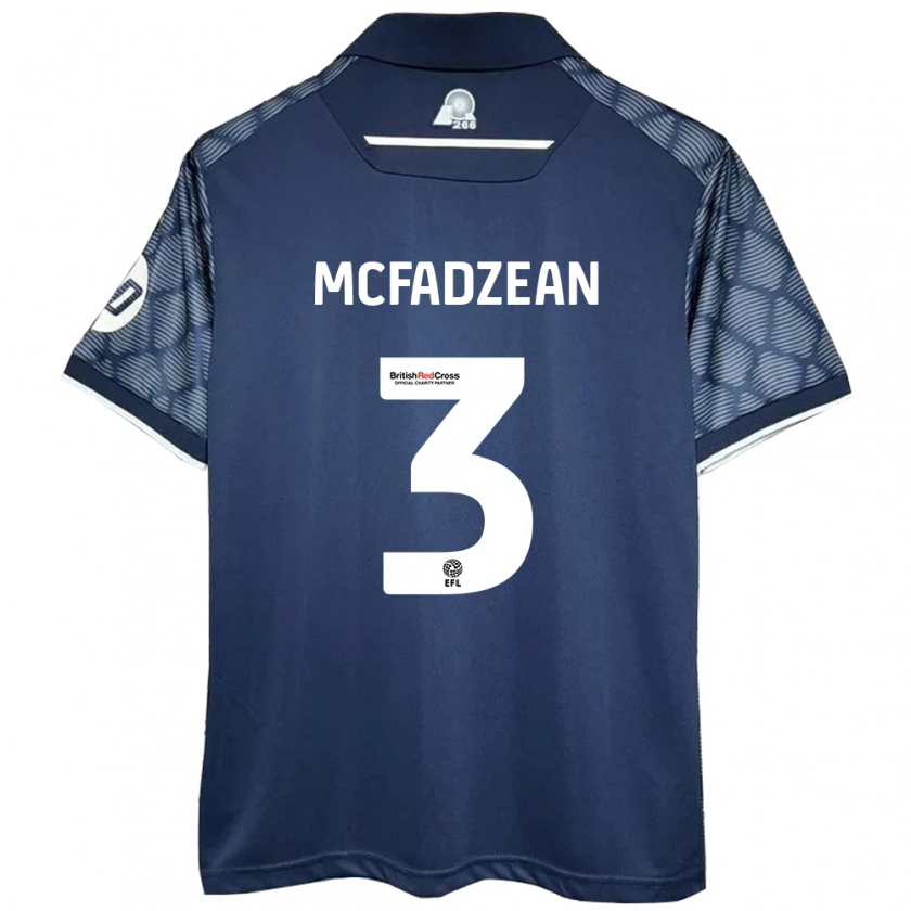 Kandiny Herren Callum Mcfadzean #3 Schwarz Auswärtstrikot Trikot 2024/25 T-Shirt