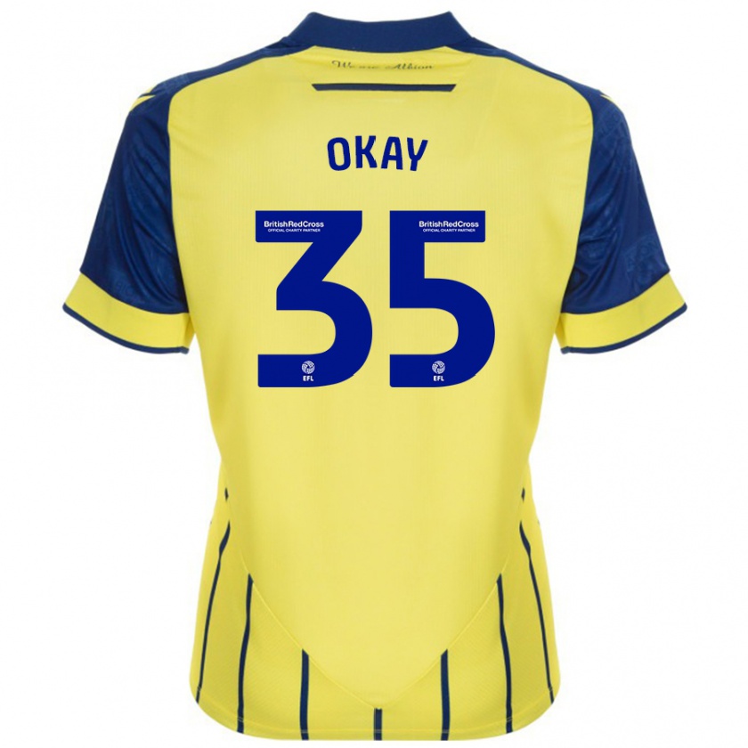 Kandiny Herren Okay Yokuşlu #35 Gelb Blau Auswärtstrikot Trikot 2024/25 T-Shirt