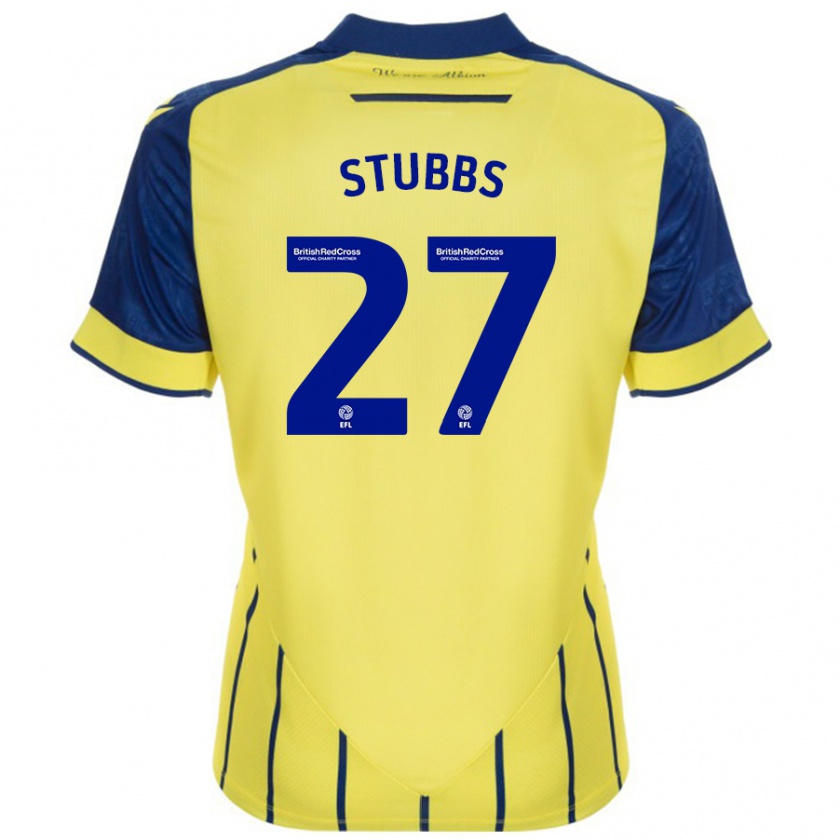 Kandiny Herren Olivia Stubbs #27 Gelb Blau Auswärtstrikot Trikot 2024/25 T-Shirt