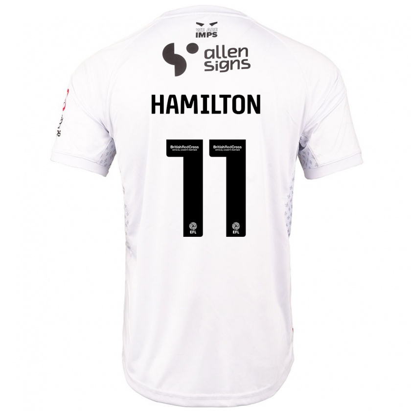 Kandiny Herren Ethan Hamilton #11 Rot Weiß Auswärtstrikot Trikot 2024/25 T-Shirt