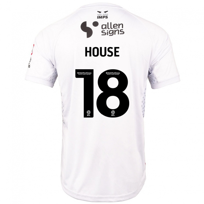 Kandiny Herren Ben House #18 Rot Weiß Auswärtstrikot Trikot 2024/25 T-Shirt