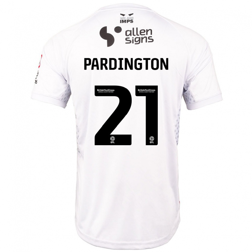 Kandiny Herren Jamie Pardington #21 Rot Weiß Auswärtstrikot Trikot 2024/25 T-Shirt