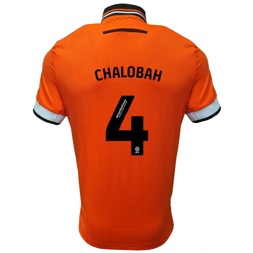 Kandiny Herren Nathaniel Chalobah #4 Orange Weiß Auswärtstrikot Trikot 2024/25 T-Shirt