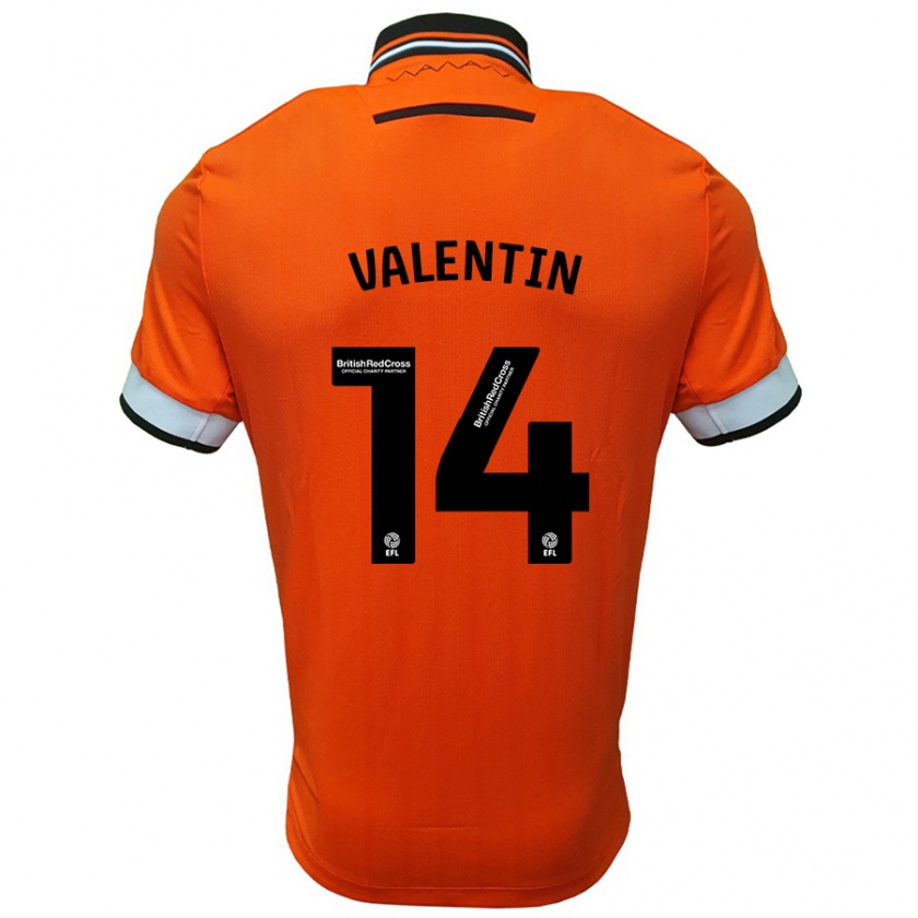 Kandiny Herren Pol Valentín #14 Orange Weiß Auswärtstrikot Trikot 2024/25 T-Shirt