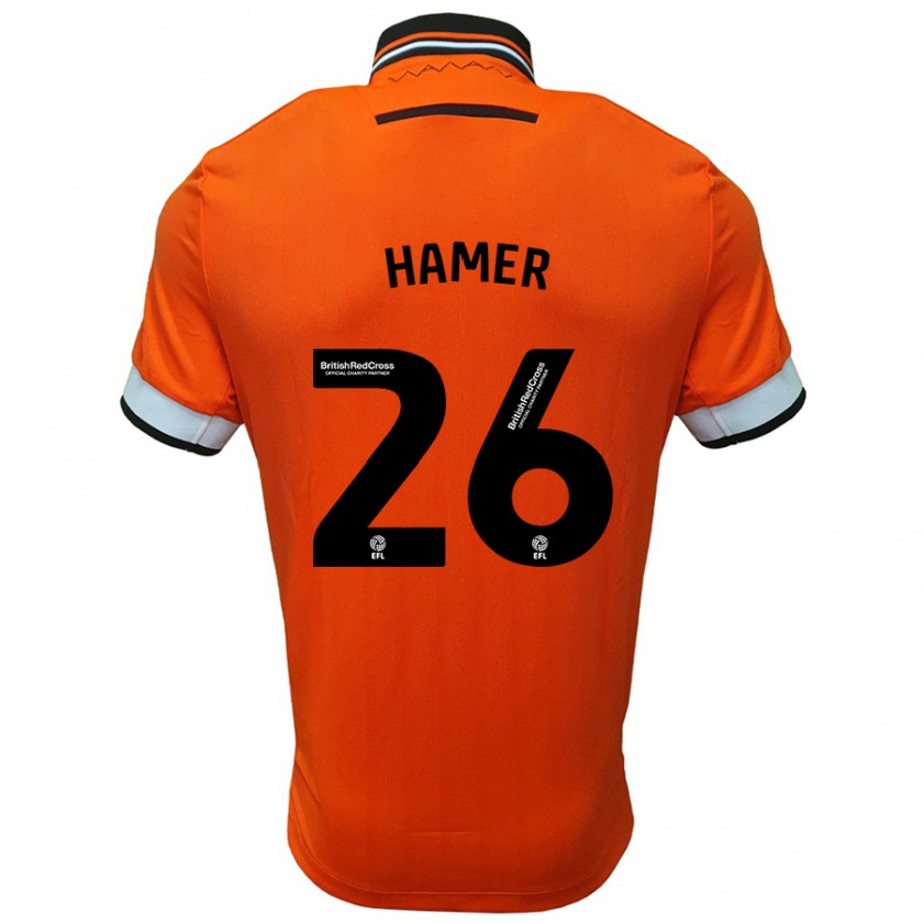 Kandiny Herren Ben Hamer #26 Orange Weiß Auswärtstrikot Trikot 2024/25 T-Shirt