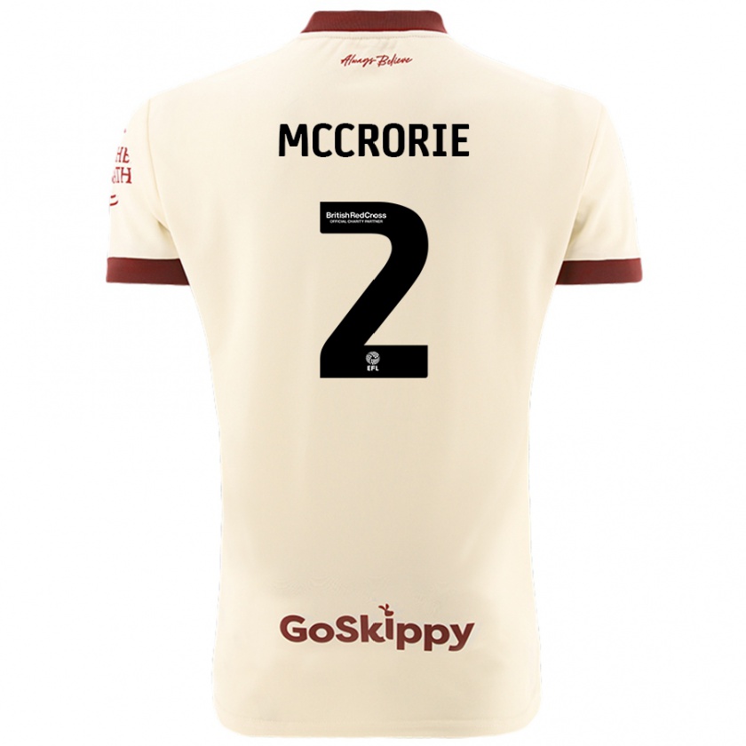 Kandiny Herren Ross Mccrorie #2 Cremeweiß Auswärtstrikot Trikot 2024/25 T-Shirt