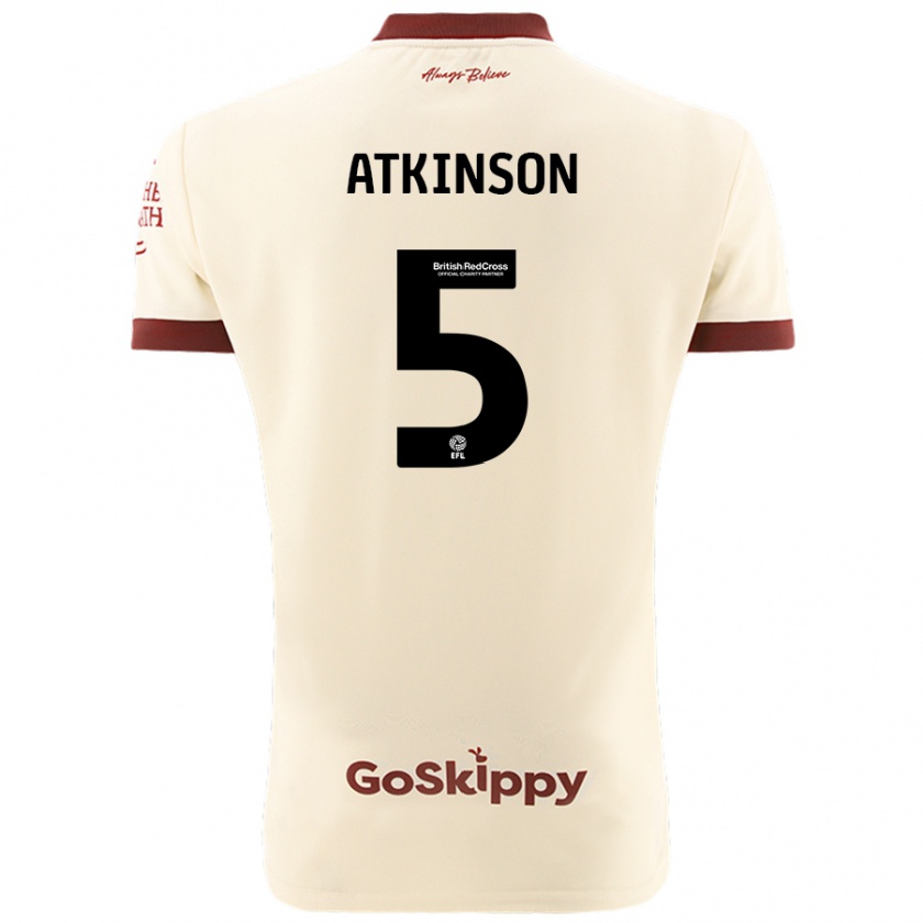 Kandiny Herren Rob Atkinson #5 Cremeweiß Auswärtstrikot Trikot 2024/25 T-Shirt