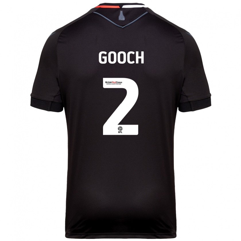 Kandiny Herren Lynden Gooch #2 Schwarz Auswärtstrikot Trikot 2024/25 T-Shirt