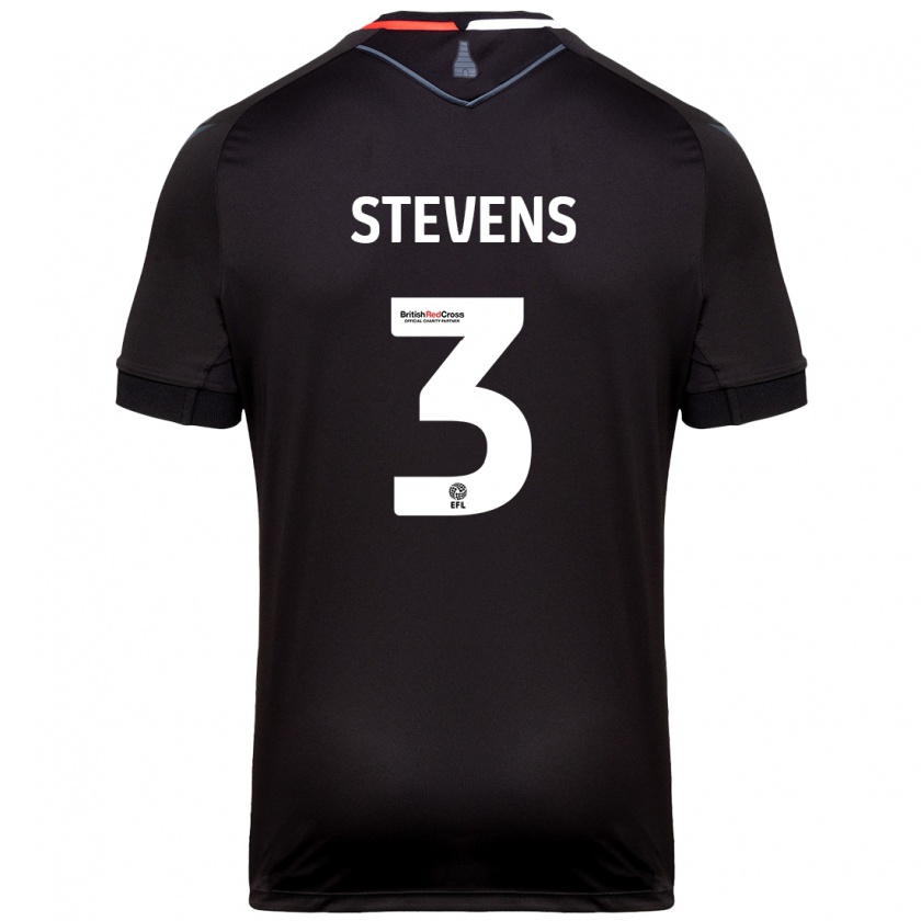 Kandiny Herren Enda Stevens #3 Schwarz Auswärtstrikot Trikot 2024/25 T-Shirt