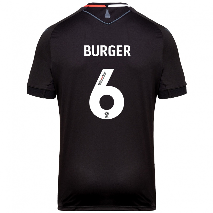 Kandiny Herren Wouter Burger #6 Schwarz Auswärtstrikot Trikot 2024/25 T-Shirt