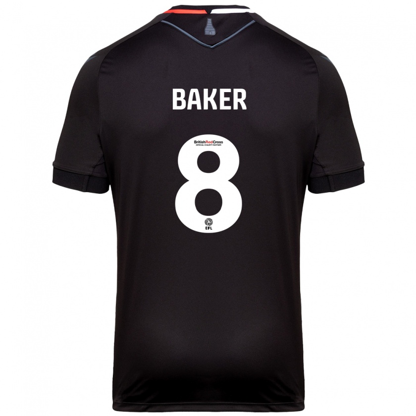 Kandiny Herren Lewis Baker #8 Schwarz Auswärtstrikot Trikot 2024/25 T-Shirt