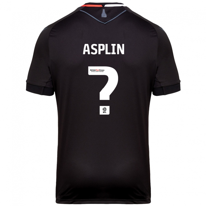 Kandiny Herren Max Asplin #0 Schwarz Auswärtstrikot Trikot 2024/25 T-Shirt