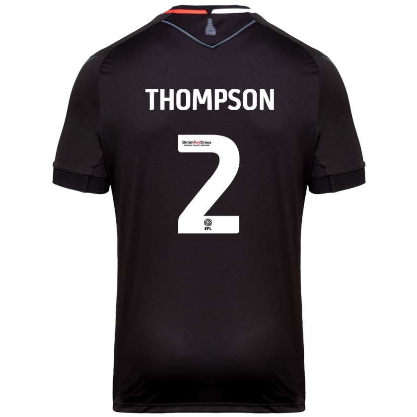 Kandiny Herren Sophie Thompson #2 Schwarz Auswärtstrikot Trikot 2024/25 T-Shirt