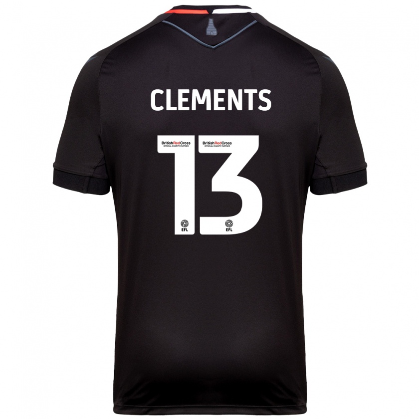 Kandiny Herren Daisy Clements #13 Schwarz Auswärtstrikot Trikot 2024/25 T-Shirt