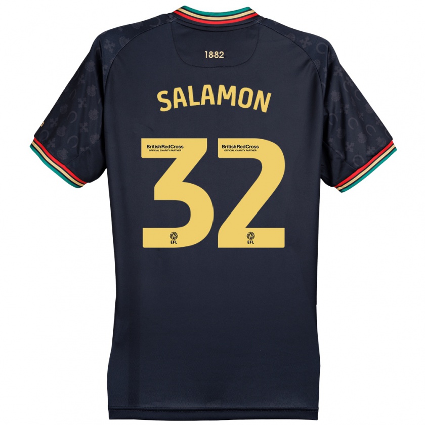 Kandiny Herren Matteo Salamon #32 Dunkelmarineblau Auswärtstrikot Trikot 2024/25 T-Shirt