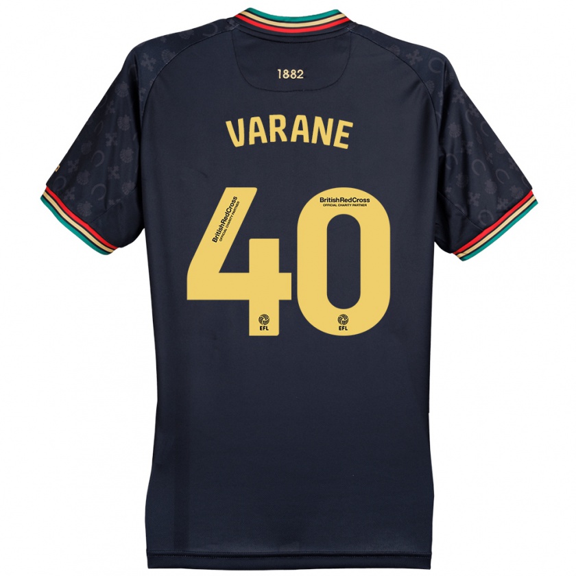 Kandiny Herren Jonathan Varane #40 Dunkelmarineblau Auswärtstrikot Trikot 2024/25 T-Shirt