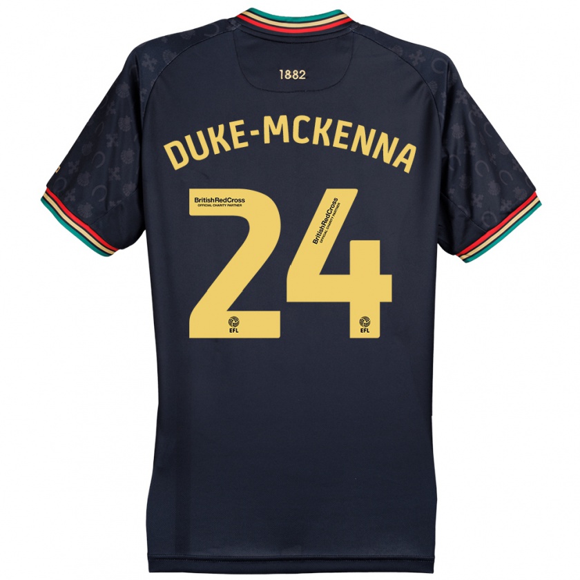 Kandiny Herren Stephen Duke-Mckenna #24 Dunkelmarineblau Auswärtstrikot Trikot 2024/25 T-Shirt