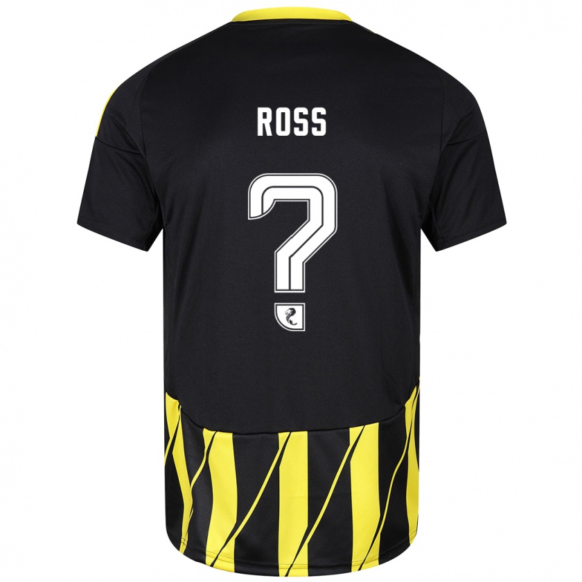 Kandiny Herren Dylan Ross #0 Schwarz Gelb Auswärtstrikot Trikot 2024/25 T-Shirt