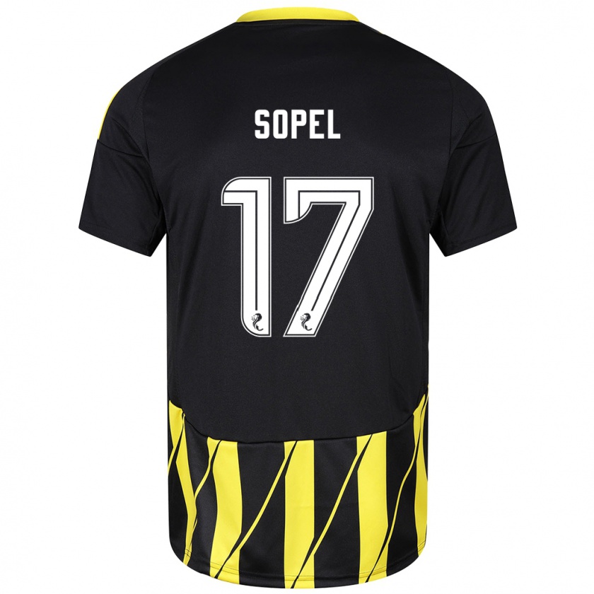 Kandiny Herren Nadia Sopel #17 Schwarz Gelb Auswärtstrikot Trikot 2024/25 T-Shirt