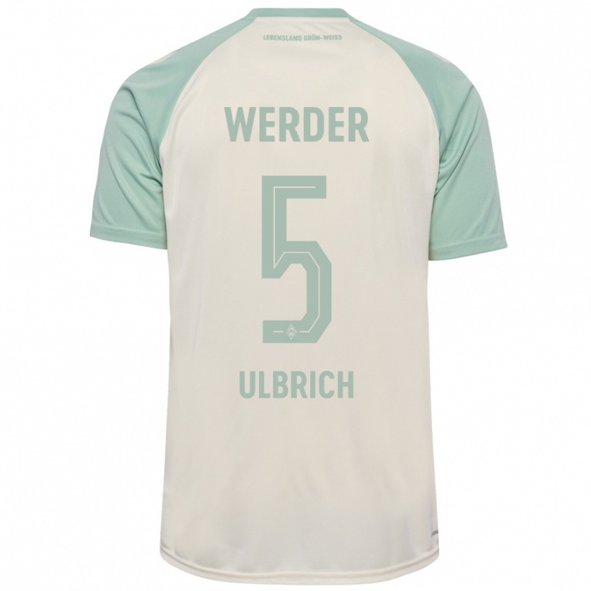 Kandiny Herren Michelle Ulbrich #5 Cremeweiß Hellgrün Auswärtstrikot Trikot 2024/25 T-Shirt