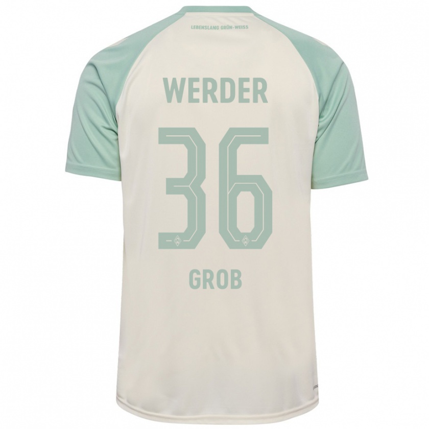 Kandiny Herren Christian Groß #36 Cremeweiß Hellgrün Auswärtstrikot Trikot 2024/25 T-Shirt