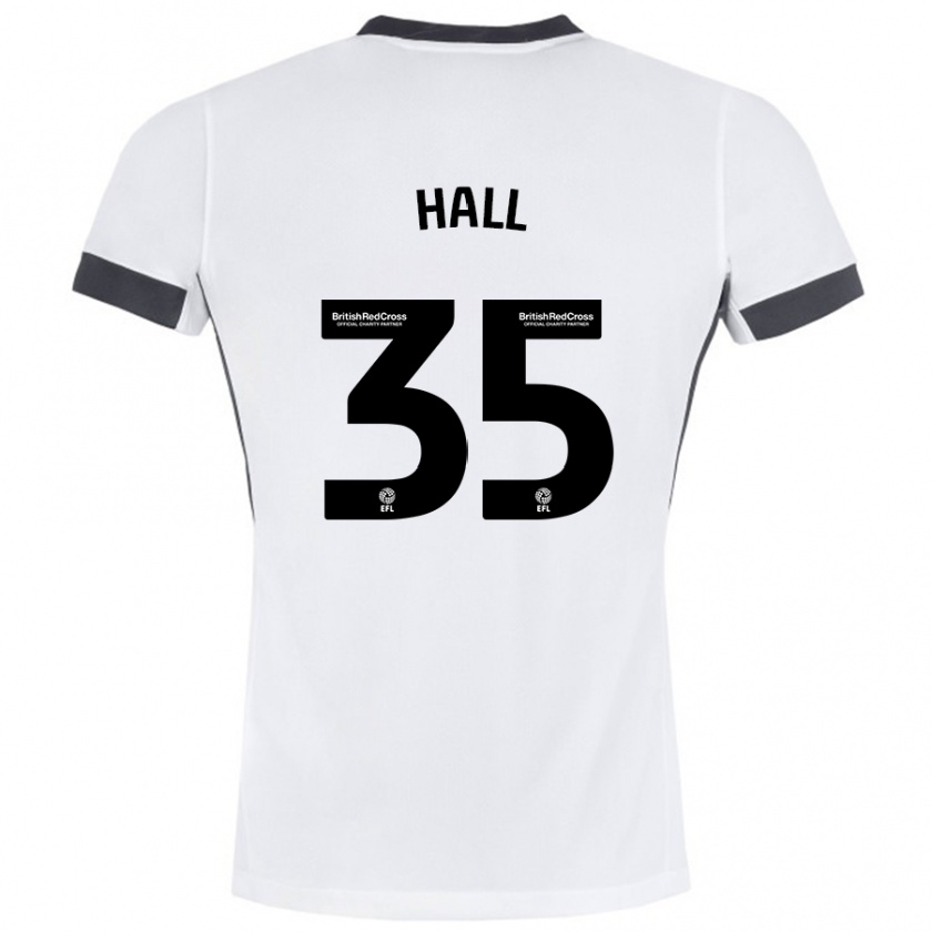 Kandiny Herren George Hall #35 Weiß Schwarz Auswärtstrikot Trikot 2024/25 T-Shirt