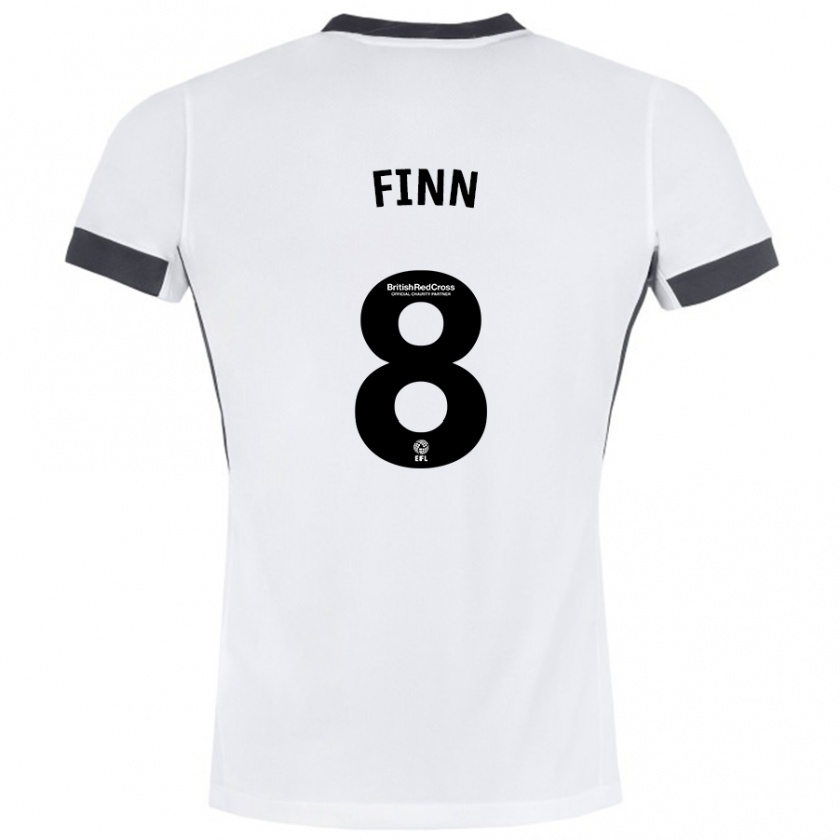 Kandiny Herren Jamie Finn #8 Weiß Schwarz Auswärtstrikot Trikot 2024/25 T-Shirt