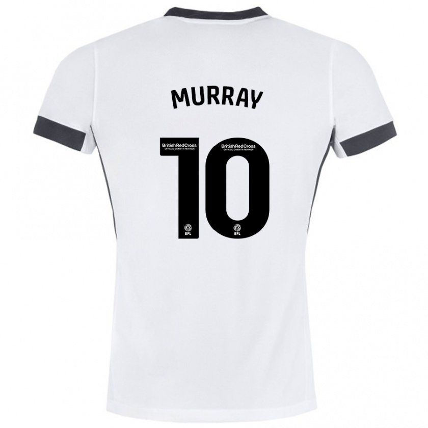 Kandiny Herren Christie Harrison-Murray #10 Weiß Schwarz Auswärtstrikot Trikot 2024/25 T-Shirt