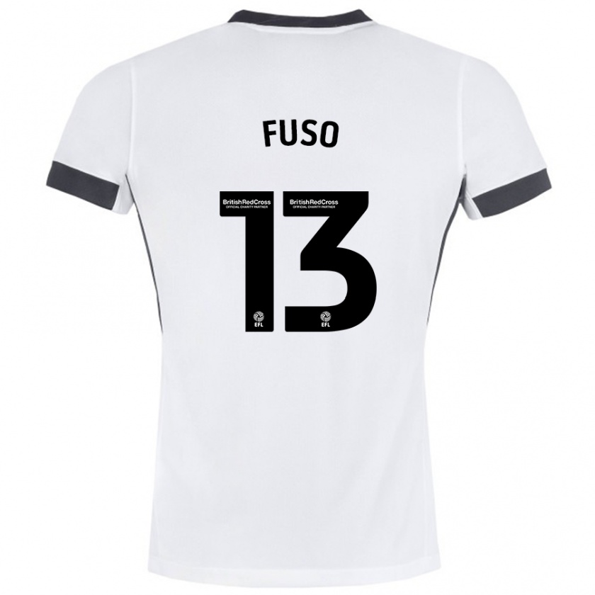 Kandiny Herren Ivana Fuso #13 Weiß Schwarz Auswärtstrikot Trikot 2024/25 T-Shirt