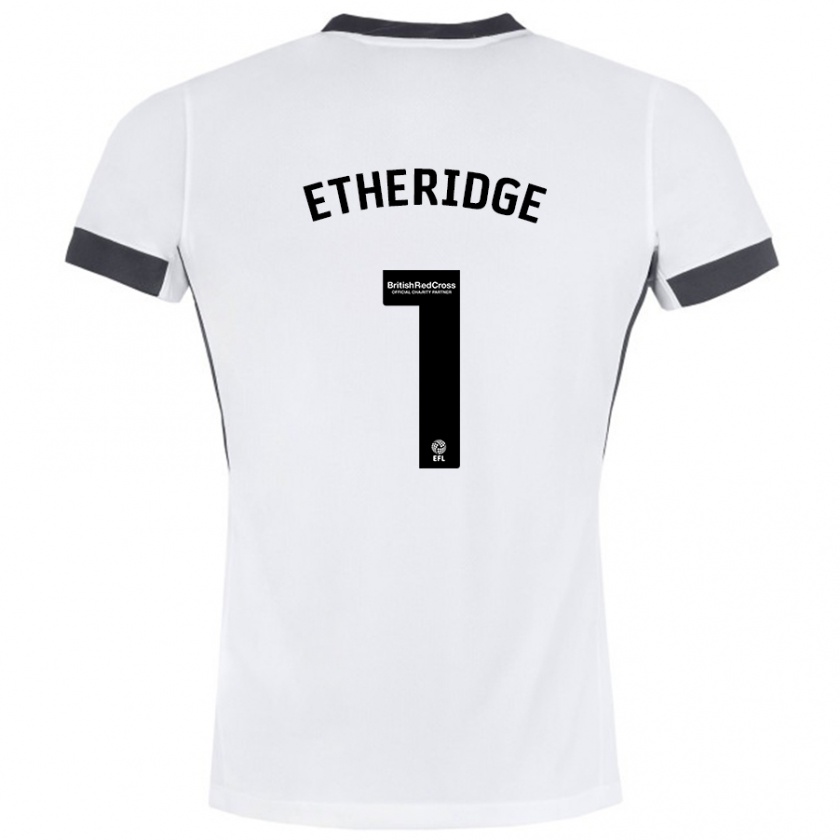 Kandiny Herren Neil Etheridge #1 Weiß Schwarz Auswärtstrikot Trikot 2024/25 T-Shirt