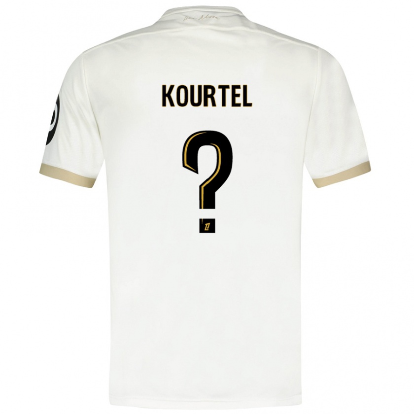 Kandiny Herren Kaïs Kourtel #0 Weißgold Auswärtstrikot Trikot 2024/25 T-Shirt