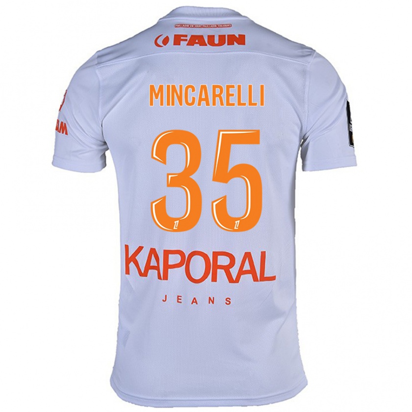 Kandiny Herren Lucas Mincarelli #35 Weiß Auswärtstrikot Trikot 2024/25 T-Shirt