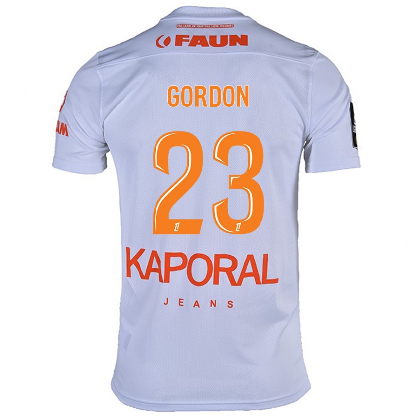 Kandiny Herren Sh'nia Gordon #23 Weiß Auswärtstrikot Trikot 2024/25 T-Shirt