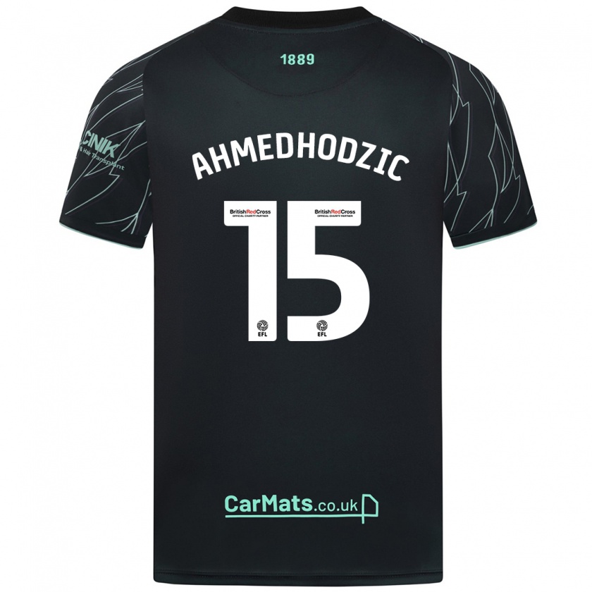 Kandiny Herren Anel Ahmedhodzic #15 Schwarz Grün Auswärtstrikot Trikot 2024/25 T-Shirt