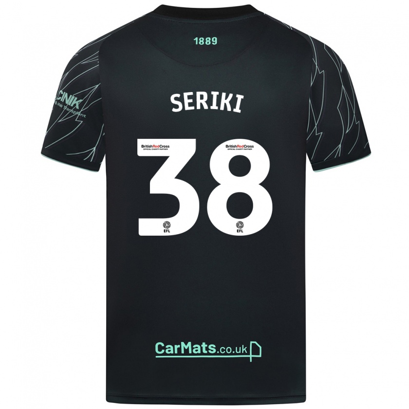 Kandiny Herren Femi Seriki #38 Schwarz Grün Auswärtstrikot Trikot 2024/25 T-Shirt