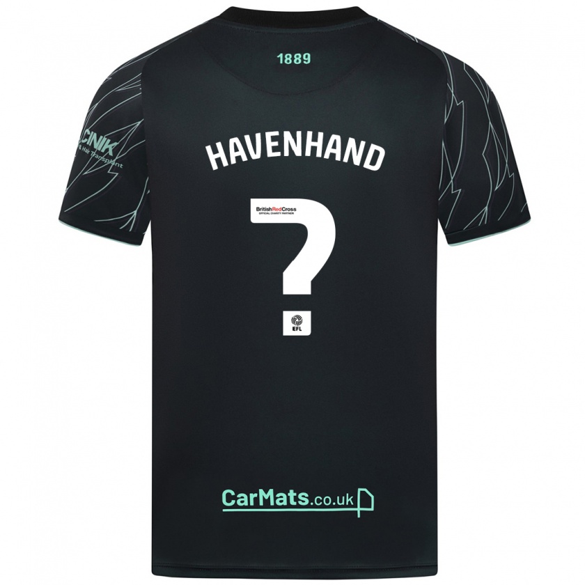 Kandiny Herren Kurtis Havenhand #0 Schwarz Grün Auswärtstrikot Trikot 2024/25 T-Shirt