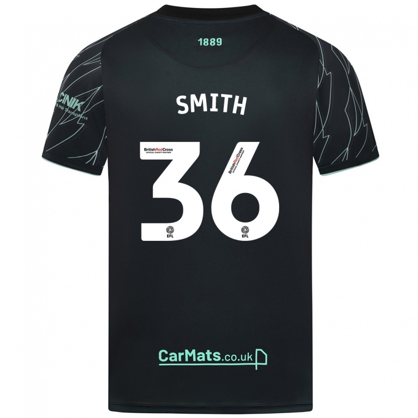 Kandiny Herren Joshua Smith #36 Schwarz Grün Auswärtstrikot Trikot 2024/25 T-Shirt