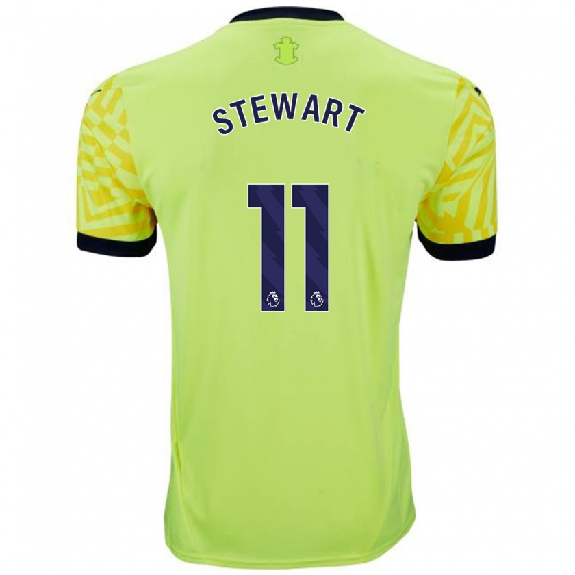 Kandiny Herren Ross Stewart #11 Gelb Auswärtstrikot Trikot 2024/25 T-Shirt