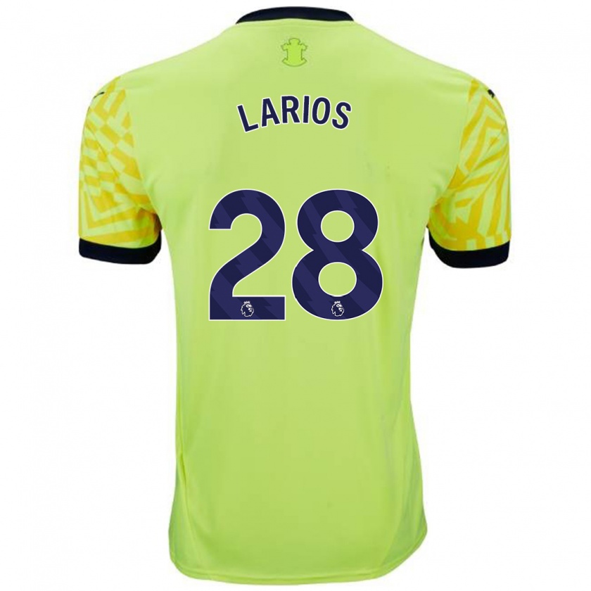 Kandiny Herren Juan Larios #28 Gelb Auswärtstrikot Trikot 2024/25 T-Shirt