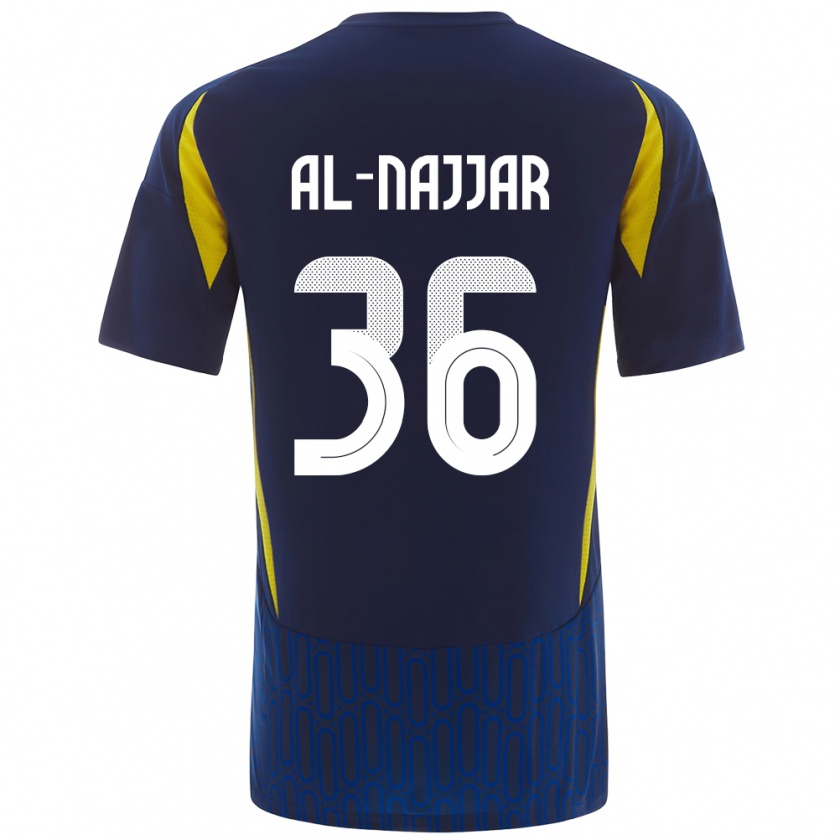 Kandiny Herren Raghed Al-Najjar #36 Blau Gelb Auswärtstrikot Trikot 2024/25 T-Shirt