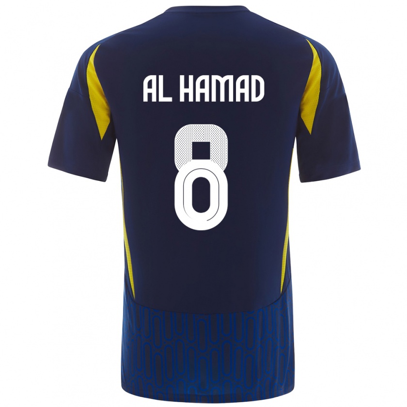 Kandiny Herren Sara Al-Hamad #8 Blau Gelb Auswärtstrikot Trikot 2024/25 T-Shirt