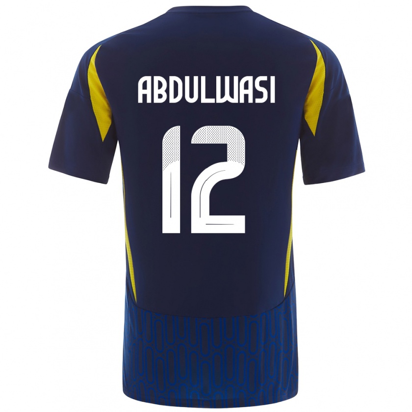 Kandiny Herren Dalal Abdulwasi #12 Blau Gelb Auswärtstrikot Trikot 2024/25 T-Shirt