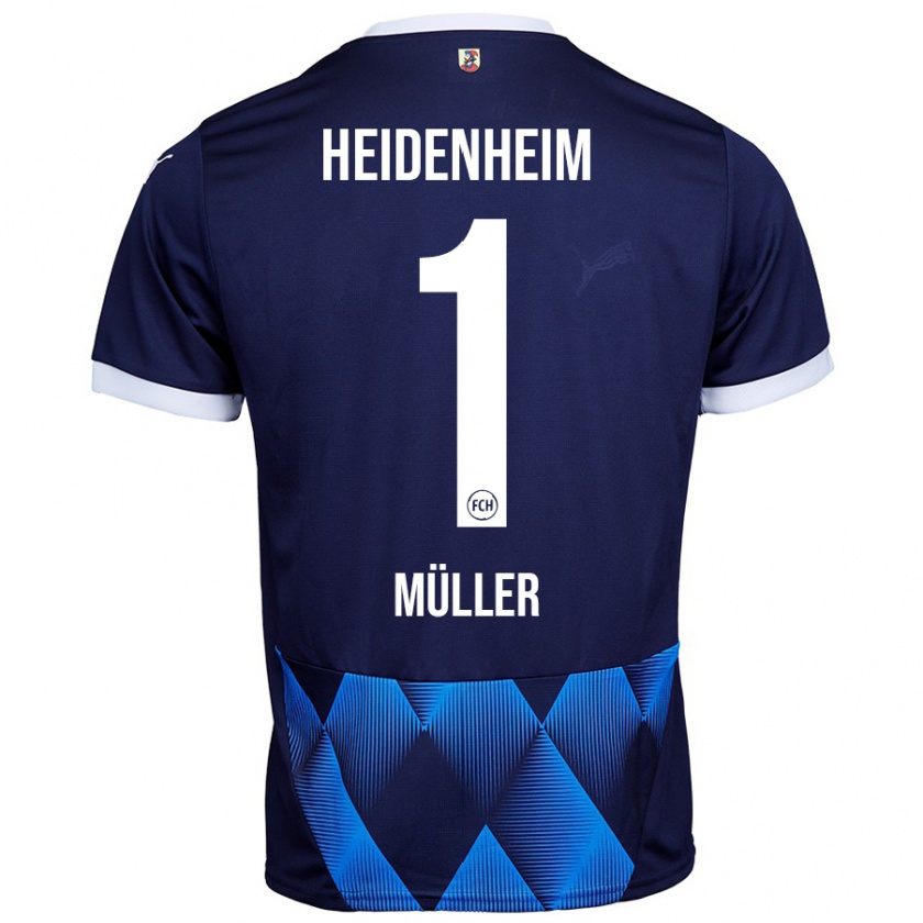 Kandiny Herren Kevin Müller #1 Dunkel Marineblau Auswärtstrikot Trikot 2024/25 T-Shirt