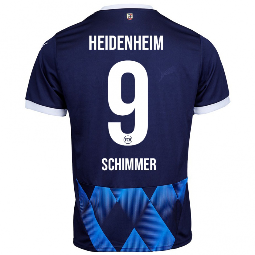 Kandiny Herren Stefan Schimmer #9 Dunkel Marineblau Auswärtstrikot Trikot 2024/25 T-Shirt