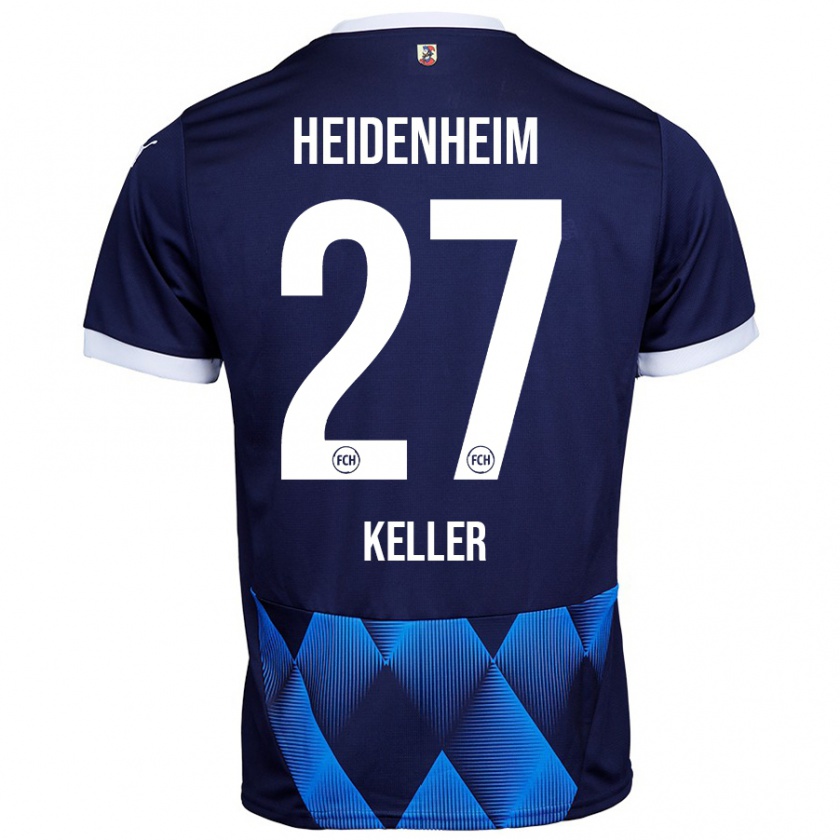 Kandiny Herren Thomas Keller #27 Dunkel Marineblau Auswärtstrikot Trikot 2024/25 T-Shirt