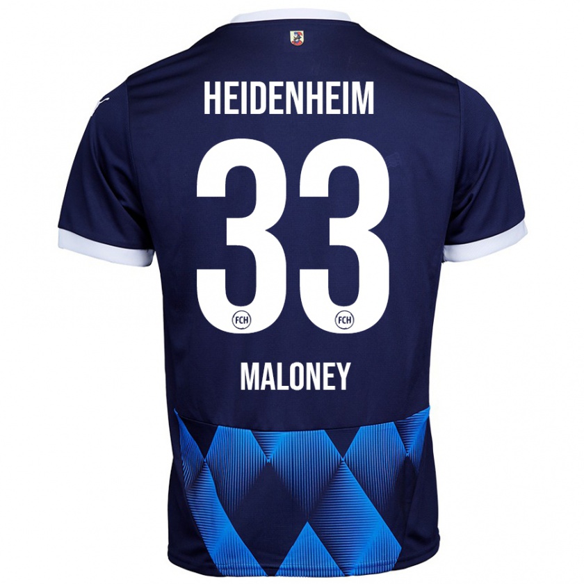 Kandiny Herren Lennard Maloney #33 Dunkel Marineblau Auswärtstrikot Trikot 2024/25 T-Shirt