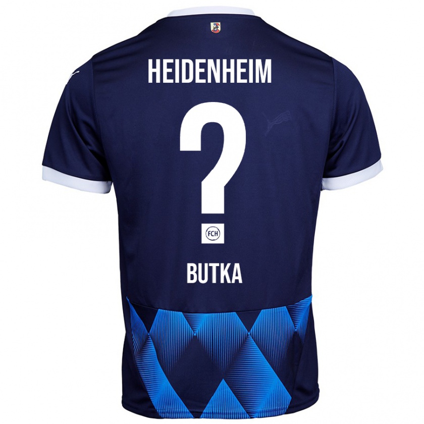 Kandiny Herren Luka-Viktor Butka #0 Dunkel Marineblau Auswärtstrikot Trikot 2024/25 T-Shirt