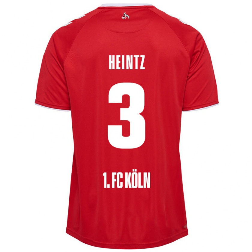 Kandiny Herren Dominique Heintz #3 Rot Weiß Auswärtstrikot Trikot 2024/25 T-Shirt