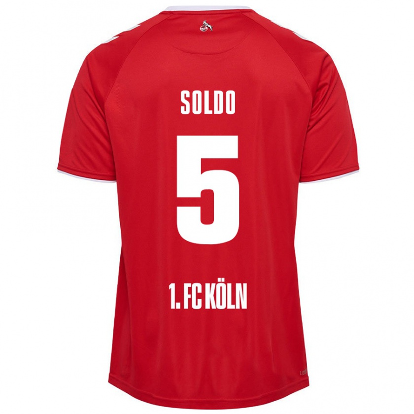 Kandiny Herren Nikola Soldo #5 Rot Weiß Auswärtstrikot Trikot 2024/25 T-Shirt