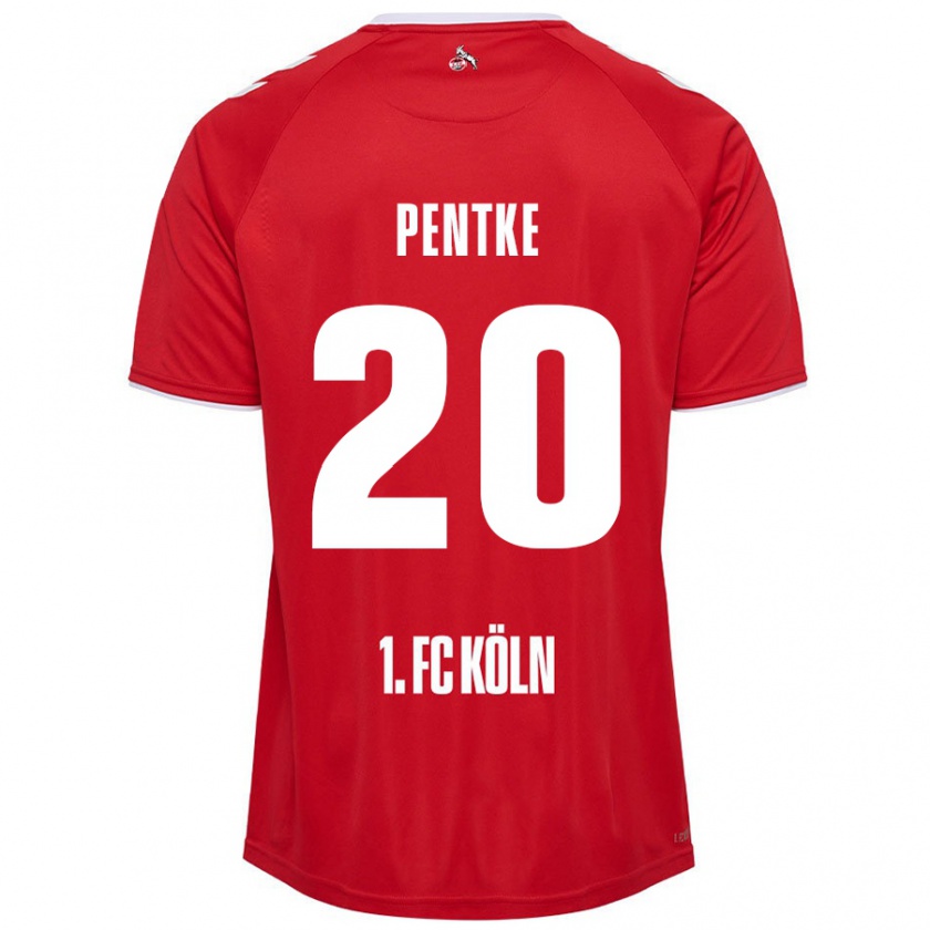 Kandiny Herren Philipp Pentke #20 Rot Weiß Auswärtstrikot Trikot 2024/25 T-Shirt